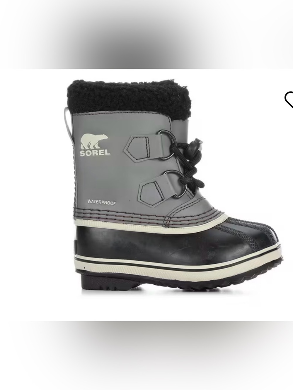 Sorel Kids Grey and Black Waterproof Winter Boot